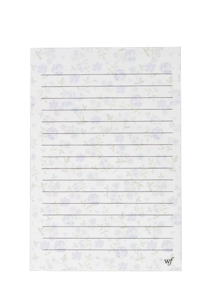 Lilac & Blue Floral Notepad