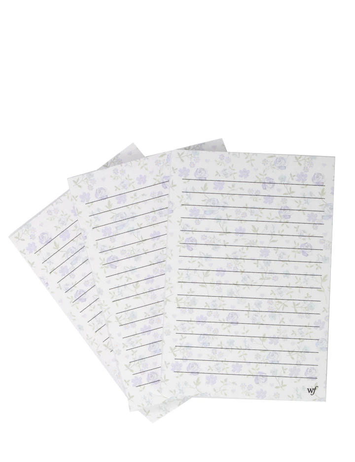 Lilac & Blue Floral Notepad