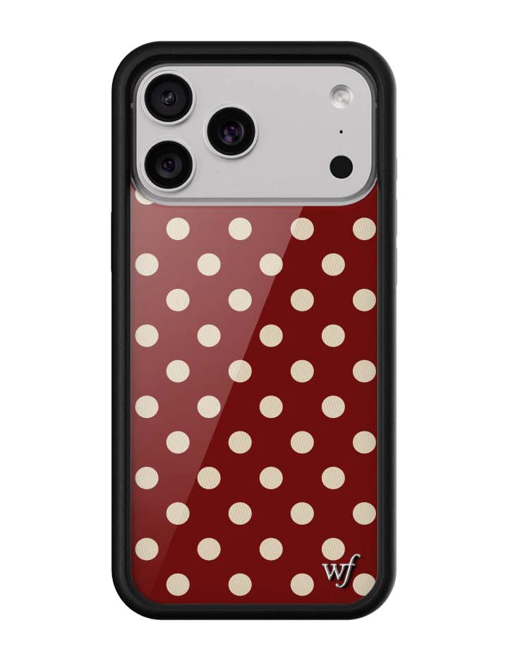 3159-polka-dot-burgundy-and-cream-iphone-case-1.webp Polka Dot | Burgundy and Cream iPhone Case