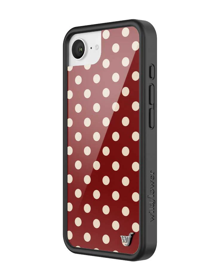 3159-polka-dot-burgundy-and-cream-iphone-case-11.webp Polka Dot | Burgundy and Cream iPhone Case