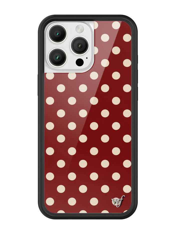 3159-polka-dot-burgundy-and-cream-iphone-case-15.webp Polka Dot | Burgundy and Cream iPhone Case