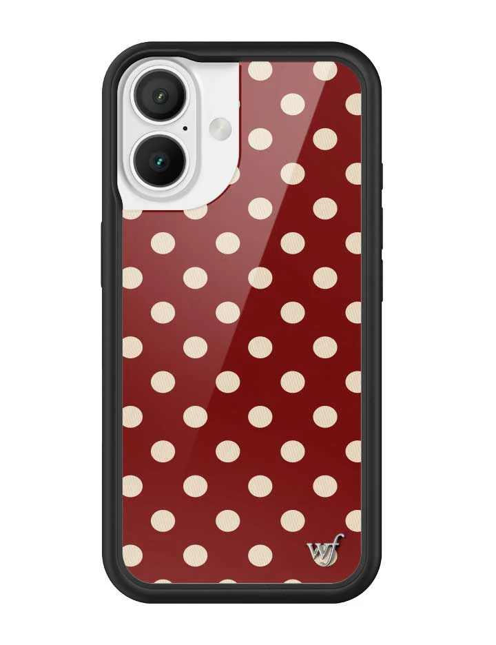 3159-polka-dot-burgundy-and-cream-iphone-case-21.webp Polka Dot | Burgundy and Cream iPhone Case