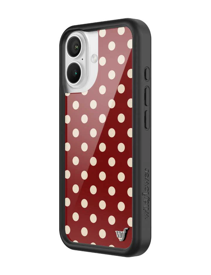 3159-polka-dot-burgundy-and-cream-iphone-case-22.webp Polka Dot | Burgundy and Cream iPhone Case