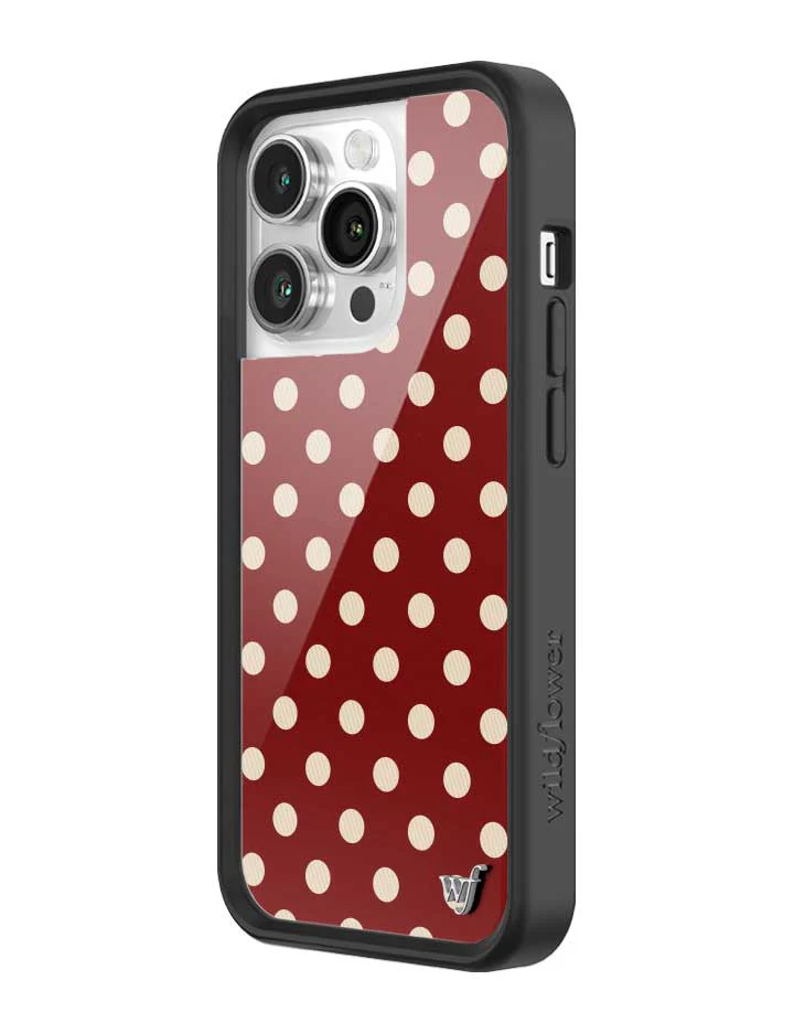 3159-polka-dot-burgundy-and-cream-iphone-case-36.webp Polka Dot | Burgundy and Cream iPhone Case