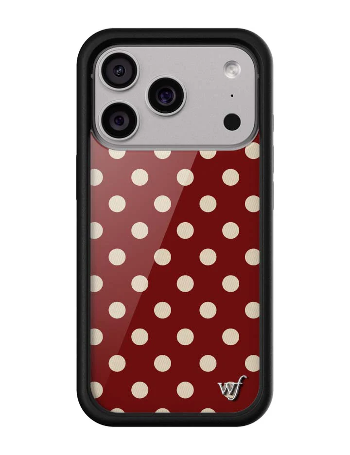 3159-polka-dot-burgundy-and-cream-iphone-case-4.webp Polka Dot | Burgundy and Cream iPhone Case