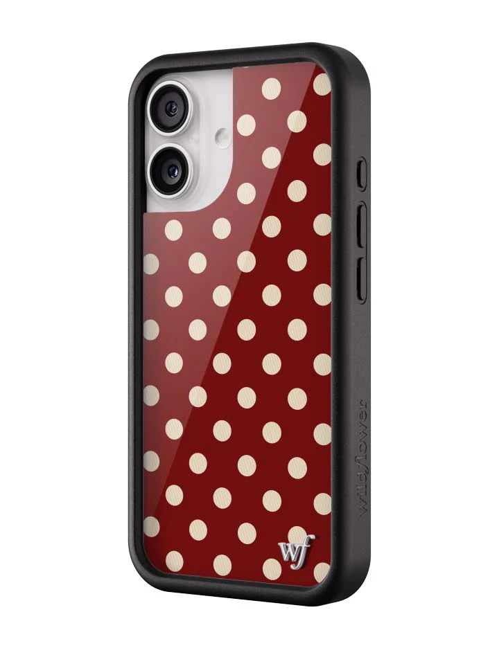 3159-polka-dot-burgundy-and-cream-iphone-case-8.webp Polka Dot | Burgundy and Cream iPhone Case